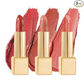 Oulac Metallic Orange Lipstick Set for Women High Payoff Lipcolor with Moisturizing Formula, Vegan Beauty, Full-Coverage Lip Color 4.3g X 3PCS, 02+05+06