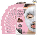 Purederm Deep Purifying Black O2 Bubble Mask Volcanic (10 Pack) - Bubble Face Sheet Mask for Purifying & Deep Cleansing