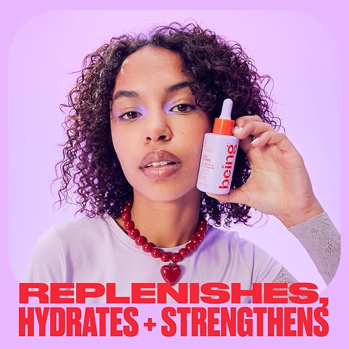being CURL POWER Strengthening Hair and Scalp Oil with Rosemary, Mint and Biotin 50mL(Pack of 2)