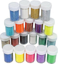 Holographic Fine Glitter Set, Multi Assorted 20 Colors Arts and Craft Glitter, Ultra Fine Glitter Powder Sequins for Resin Epoxy Tumbler Nail Body Face Hair Decoration Weddings Flowers Festival