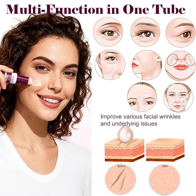 2-Pack Calcium Multi Balm Stick -Collagen Moisturizing Balm Stick for Face,Eyes & Neck, Anti-Wrinkle Eye Cream, Wrinkle Core Sticks For Firming Skin,Hydrating,Anti-aging