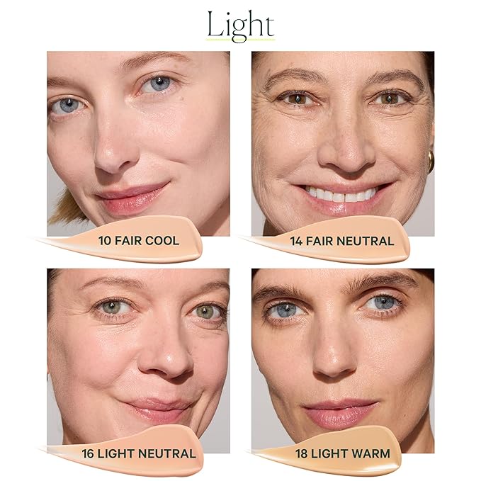 Well People Skinforia Serum Foundation, Lightweight Tinted Formula Hydrates, Smooths, and Evens Skin Tone with Birch Sap and Mushroom Complex, Long-Lasting, Natural Finish, 18 Light Warm