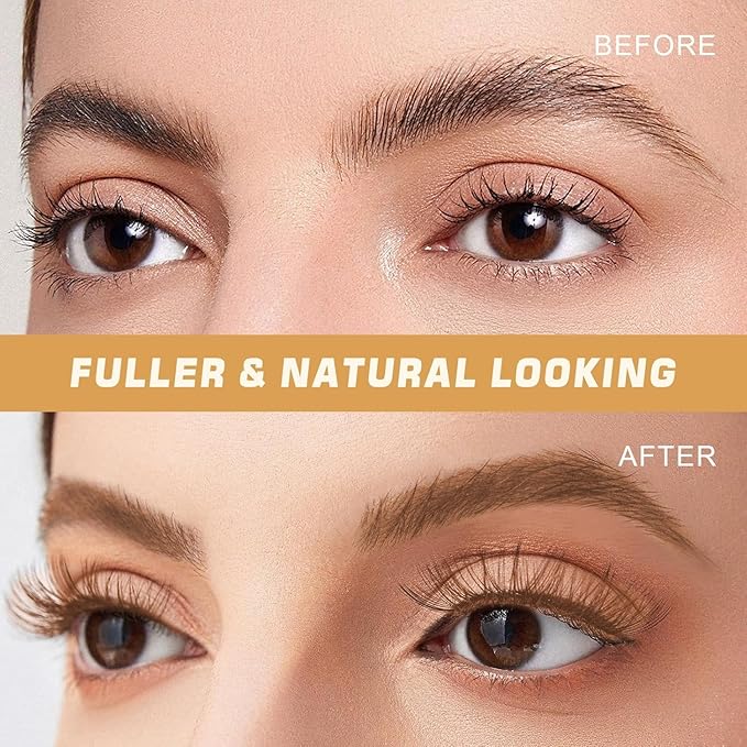 Eyelash & Eyebrow Color Kit, 2 in 1 Professional Lash & Brow Color Kit, Easy to Use with Natural Results, DIY Hair Coloring Eye Lash & Eye Brow Set for Beginner Salon Beauty 7ml (Brown/Light Brown)