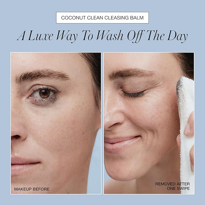 RMS Beauty Women's Coconut Clean Cleansing Balm RMS Beauty Coconut Clean Cleansing Balm Nourishing Oil Makeup Remover and Hydrating Deep-Cleansing Balm for Soft Smooth Radiant Skin 50g