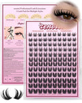 Bunny Lash Clusters Manga Eyelash Clusters Wispy Cluster Eyelash Extensions Anime Fairy Individual Lashes Cluster with Spikes Wet Look Lash Extensions 8-16mm by zenotti