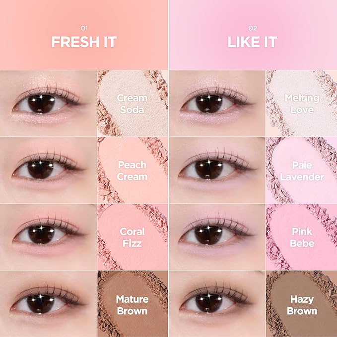 lilybyred Mood It Palette | 4-Shade Korean Eyeshadow Palette, Pre-Matched Personal Tone, Soft Blending, Buildable Coverage, Matte & Shimmer Finish, Daily Wear, Compact Size, 0.10 oz. (07 Romantic It)
