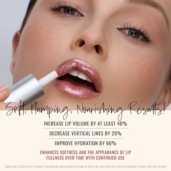 Runway Rogue Loaded Lip Oil, Hydrating and Plumping Lip Shimmer Oil with Tri-Peptide Formula, Soft Sable Rose Shimmer, ‘Center Stage’