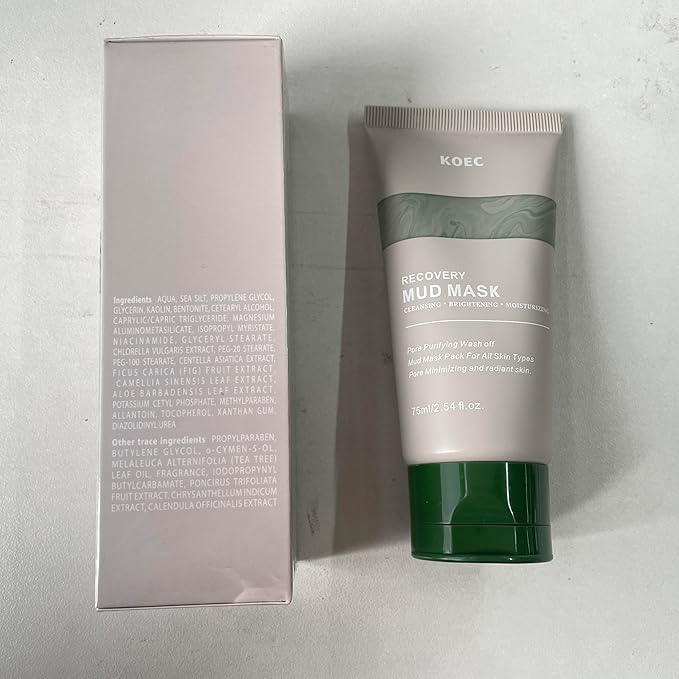 Recovery Mud Mask - Clay Mask - Body Mud Hydrating & Deep Pore Tightening Face Mask, Natural Purifying Clay - Korean Wash Off Body Facial Mud Mask