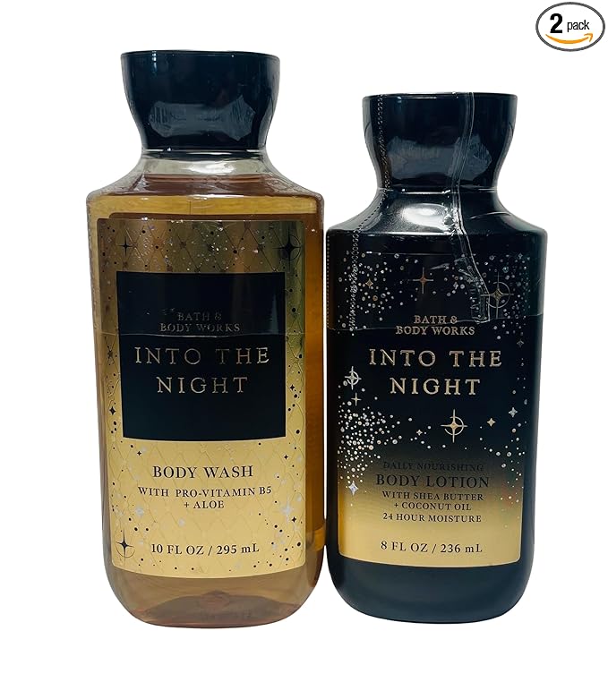 Bath & Body Works Into The Night Lotion and Body Gel Wash 2 Piece Set