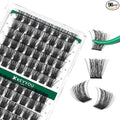Lash Clusters,96 Pcs Cluster Lashes D Curl 14mm DIY Lash Extensions Eyelash Clusters,KEYYOU Volume Wispy Individual Lashes Soft&Comfortable Easy DIY at Home(Y04,D-14mm)