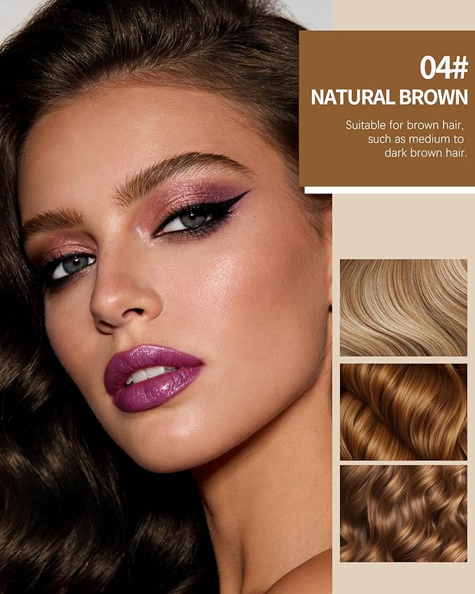 Tinted Eyebrow Gel, Natural Brown Waterproof Eye Brow Glue Tinting Kit, Long-Lasting Smudge-proof Transfer-proof, Natural Eyebrow Gel with Brow Razor,gel para cejas Women's Day Makeup for Women-04