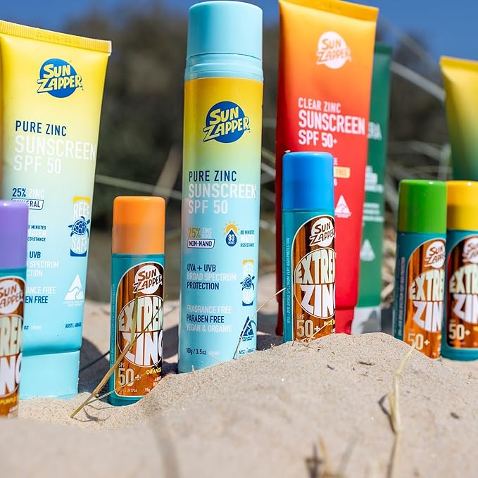 Sun Zapper Extreme Zinc Sunscreen Stick SPF 50+ Green – Water Resistant Mineral Sunscreen for Face, Zinc Oxide Surf Sunscreen Stick for Surfing and Water Sports, 15g (0.53 oz), Australian Made