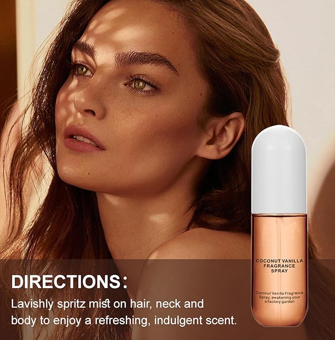 Fragrance Body Spray Coconut Vanilla Wild Rose Fragrance For Men And Women Hair And Body Spray Long Lasting Perfume Spray (Coconut Vanilla Flavor)