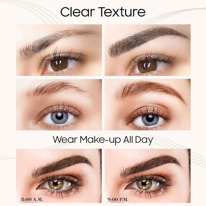 Eyebrow Pencil Eyebrow Microblading Pen, Eyebrow Pen Micro 4 Point Brow Pen Lift & Snatch, Micro Edge Eyebrow Pencil, Waterproof & Long-Lasting, Eye Makeup for Brow Flick (Dark Brown)