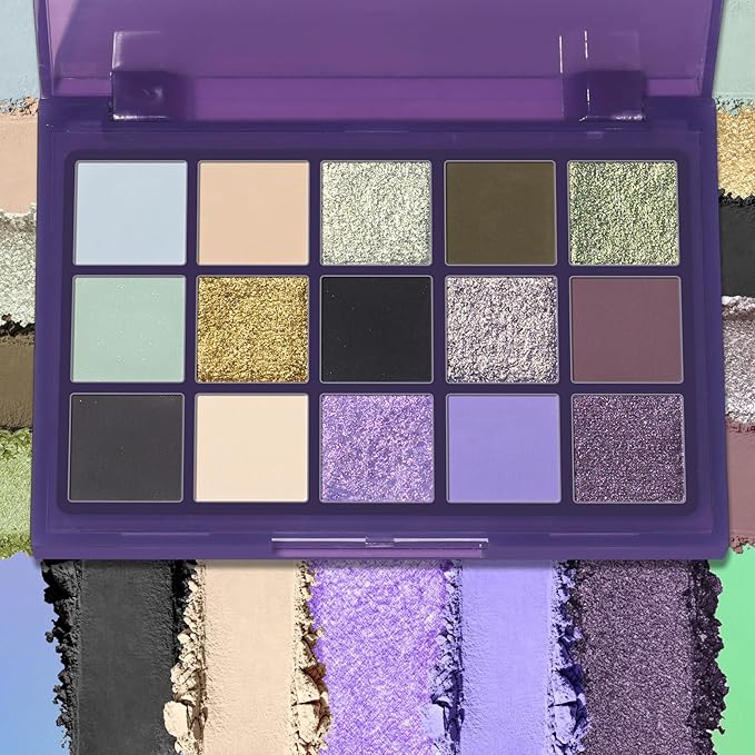 UCANBE 15 Color Eyeshadow Palette – Matte, Shimmer & Metallic Shades, Highly Pigmented, Smooth Blendable Eye Shadow Makeup Pallet Kit for Natural to Bold Looks