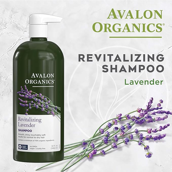 Avalon Organics Revitalizing Lavender Shampoo,32 oz,(Pack of 2)
