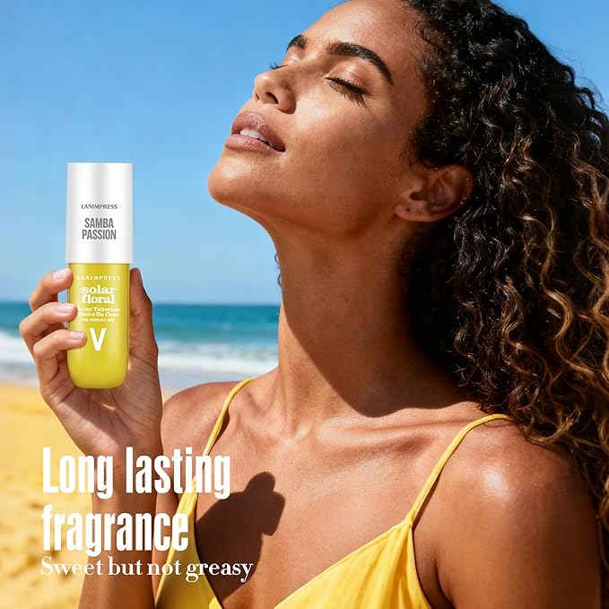 3 FL OZ Hair and Body Fragrance Mist, Eau De Parfum for Women,Warm Lush Perfume No.5, Floral Oriental Scent– With Notes of Leite De Coco,Warm Sand,Vanilla,Travel Size Body Spray