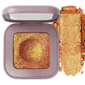 Duochrome Bronze Gold Glitter Eyeshadow, Ultra-Fine Color Shifting Metallic Shimmer, High Pigment Holographic Single Eye Makeup, Long Lasting & Buildable Eye Shadow, #10