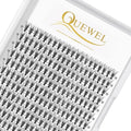 QUEWEL Cluster Lashes 240Pcs Individual Lash 20D 0.07D Curl 16mm Knot-Free Lash Extensions Clusters Lashes Soft&Natural False Eyelashes Individual DIY Eyelash Extension at Home(20D 0.07D 16)
