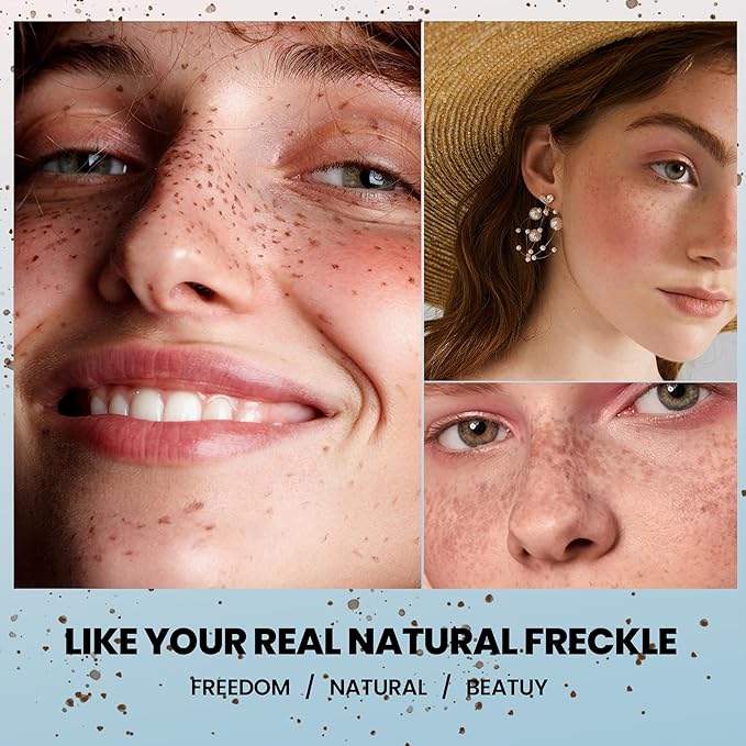 2 Pack Freckle Pen Set – 2-in-1 Dual Ended Microblading Pen & Freckle Stamp, 2 Different Color Combos,Waterproof & 24HR Longwear, Precise 15° Tip for Natural Lifelike Freckle Makeup.