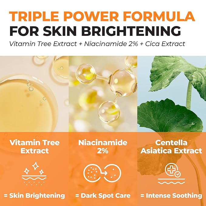 JUMISO All Day Vitamin Serum, Brightening & Balancing Facial Serum, Gift, Vitamin C, A, B, D, E , Serum with Vitamin, Korean Skincare, Skin brightening, soothing, Vegan serum, Vitamin tree extract 86.14%, Niacinamide 20,000ppm,1.01 fl oz (serum)