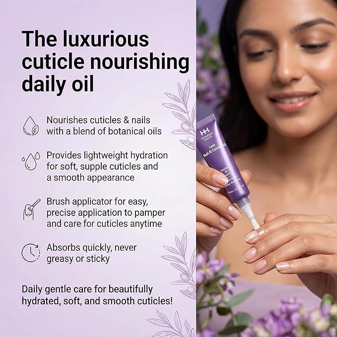 Cuticle Oil Pen for Dry Cracked Cuticles - Hydrating Nail Moisturizer with Jojoba Oil, Vitamin E, Tea Tree & Squalane, Portable Brush Pen for Nails - 15ml Each (Pack of 2)