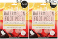 Oh K! Foot Peel Mask - Watermelon - Foot Peeling Mask for Dry Feet and Cracked Heels - Feet Exfoliant with Pomegranate and Coconut Oil - 1 Pair (Pack of 2)