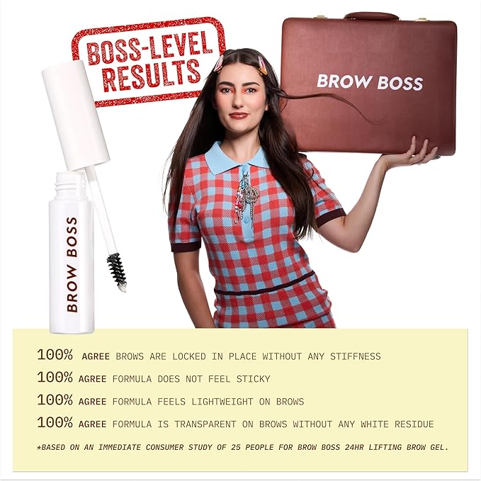 ColourPop Brow Boss Clear Brow Gel - 24HR Lifting Waterproof Eyebrow Gel - Flake-Proof & Zero Residue - Sculpted Hold & Lamination Effect - Infused with Panthenol & Rosemary Extract (0.23 Fl oz)