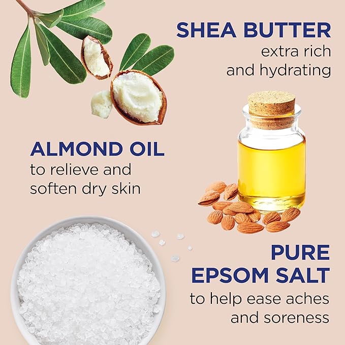 Dr Teal's Body Wash with Pure Epsom Salt, with Shea Butter & Almond Oil, 24 fl oz (Pack of 4)