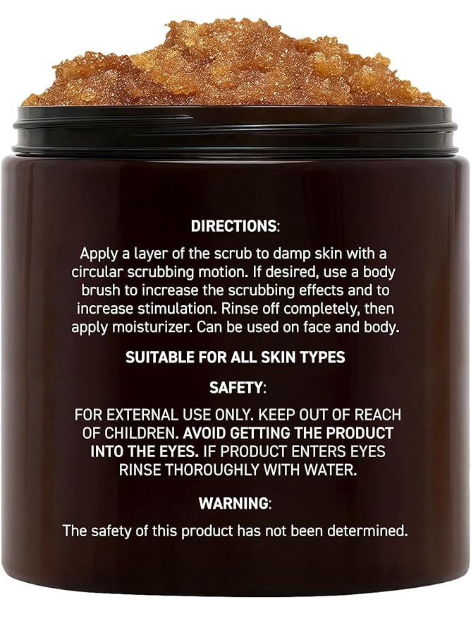 Brooklyn Botany Brown Sugar & Coconut Milk Body Scrub Set – Exfoliating and Moisturizing Face, Body, Hand & Foot Scrubs – 2 x 10 oz