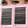 Manga Lash Clusters, 448 Pcs Fluffy Cluster Eyelash Extensions 100D+120D D Curl Individual Wispy False Eyelashes DIY Lash Extension (Volume Lash Clusters 10-18mm)