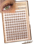 Brown Lash Clusters Gently Fluffy Eyelash Clusters Dark Brown Individual Lashes Extensions Natural Cluster Lashes Wispy Fairy Cluster Eyelash Extensions Soft Vibe DIY Lash Pack (120Pcs, 10-16MM)