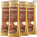 Caress Body Wash for Women, Shea Butter & Brown Sugar, Hydrating and Exfoliating Shower Gel for Gorgeous Radiant Skin, 20 fl oz, 4 Pack