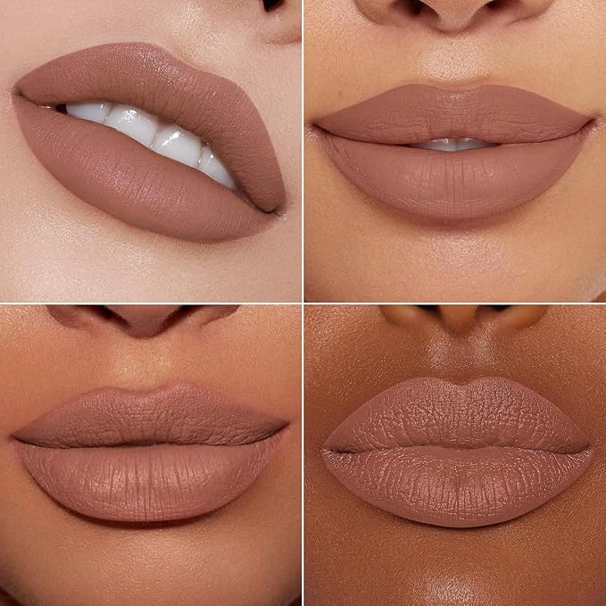 MAKI YIKA 3Pcs Matte Liquid Lipstick Makeup Set Dark Red Nude Orange Lipstick Long Lasting Smudgeproof Transfer Proof Lip Makeup, DarkRed/Nude/Orange | quick dry, waterproof