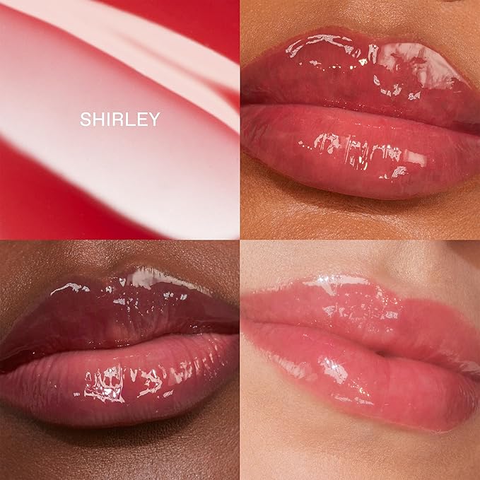 r.e.m. beauty by ariana grande | Essential Drip Glossy Balm in Shirley | High Shine Nourishing Lip Balm | Hydrating Hyaluronic Acid | Smooth Glossy Finish