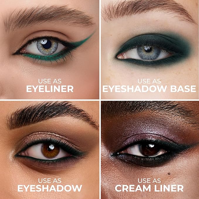 Lamel No Smudge Gel Eyeliner - Metallic Green - Waterproof Eyeliner Pencil - 10-Hour Wear, Sharpenable, Contact Lens Friendly, Vegan - Creamy & Sweat Proof Pencil - Highly Pigmented - 403 Shade