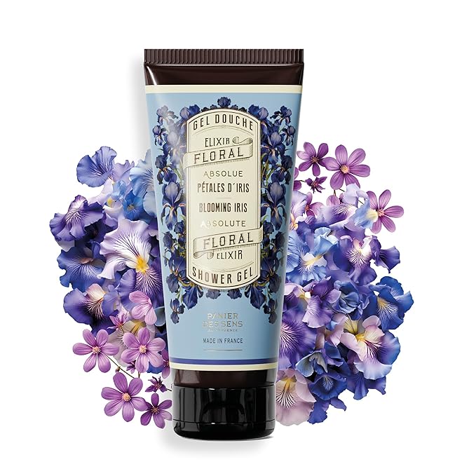 Panier des Sens - Iris Moisturizing Body Wash for Women & Men - Gentle Shower Gel - 96% Natural - Normal, Sensitive Skin - Body Care Made in France, SLS Free, Vegan - 6.8 floz