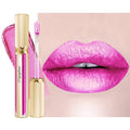Depuplum Hot Pink Lipsticks for Women Metallic Lipstick Long Lasting Shimmer Lip Gloss Metal Shine Glitter Waterproof Lipsticks Full Coverage Lip Color for Mother's Day,DP112 Show Girl