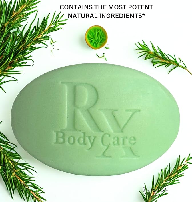Tea Tree Oil Soap Bar For Face & Body 4.0 oz - Antifungal Antiseptic Cleanser Against Odor, Fungus, Acne, Rash, Ringworm - Infused With Pure Essential Oils For Cleansing & Refreshing