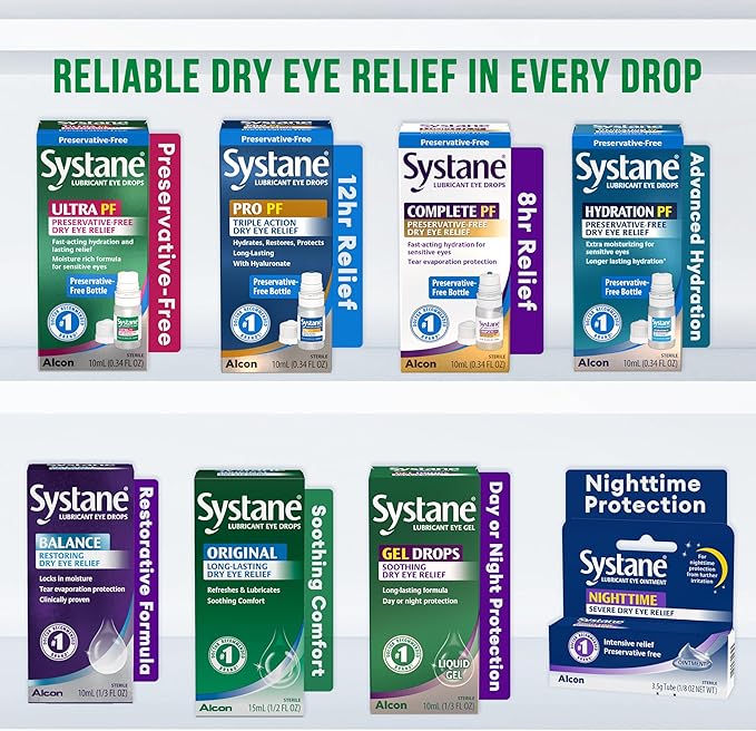 Systane Ultra Preservative Free Lubricant Eye Drops, 60 Count, Fast-Acting Dry Eye Relief from Irritation & Dryness, Hydrating Eye Drops for Extended Protection, Single-Use Vials (Pack of 2)