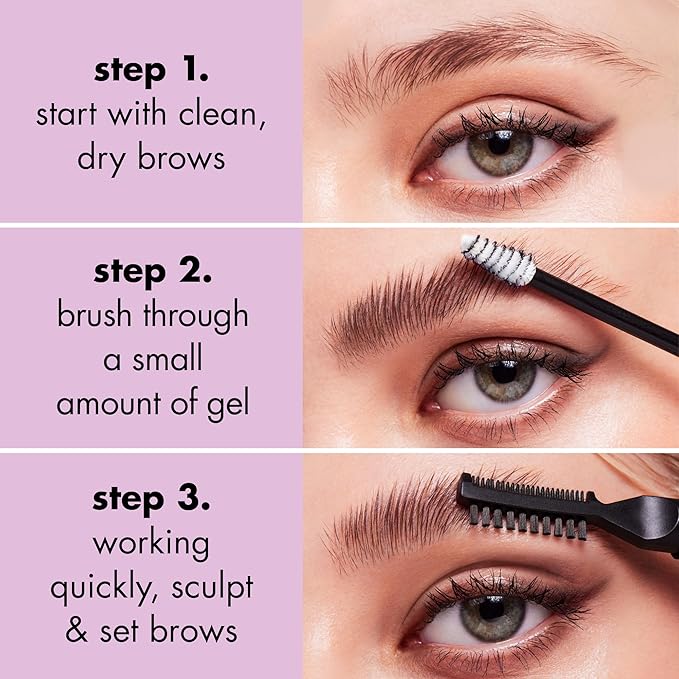 e.l.f. Brow Laminating Gel, Strong-Hold, Clear-Drying & Water-Resistant Brow Gel Creates Laminated Brows, Comb & Sculpt Brows, Vegan & Cruelty-free