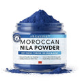 Moroccan Nila Powder – Natural Blue Clay Mask for Face, Body & Hair – Exfoliates for Glowing, Even-Toned Skin – Plant-Based & Traditional Hammam Skincare for All Skin Types