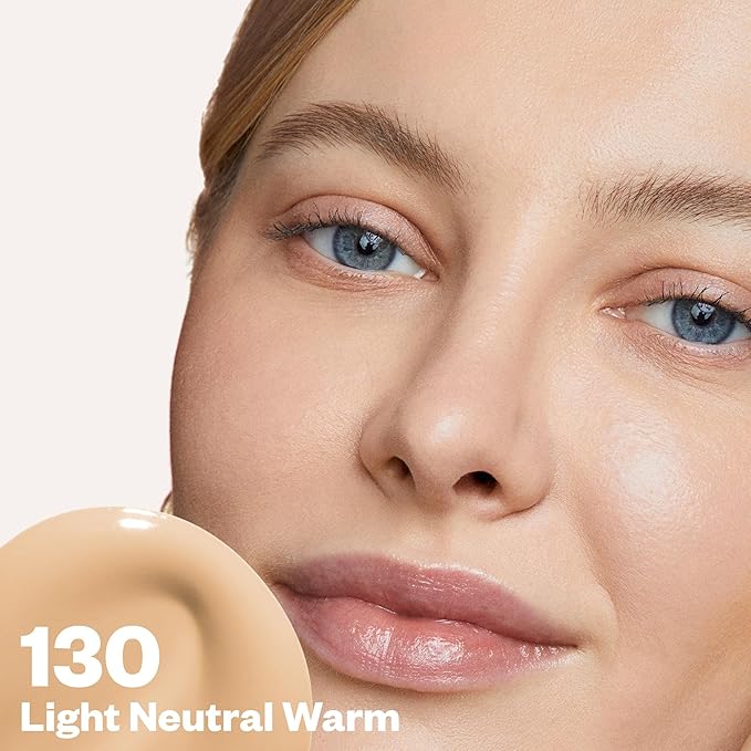 Kosas Revealer Skin-Improving Foundation with SPF 25 Protection - Hydrate, Brighten, Soothe, Plump, Protect Skin - Smoothing Texture, Natural Finish and Clean Formula - Light Neutral Warm 130