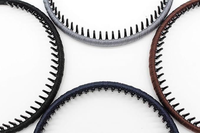 JOBAND Fashion hair Accessories Hair band headbands for women/Girls Non-slip hairband Comfy Hair Hoop Resin teeth Comb (4 Colors)