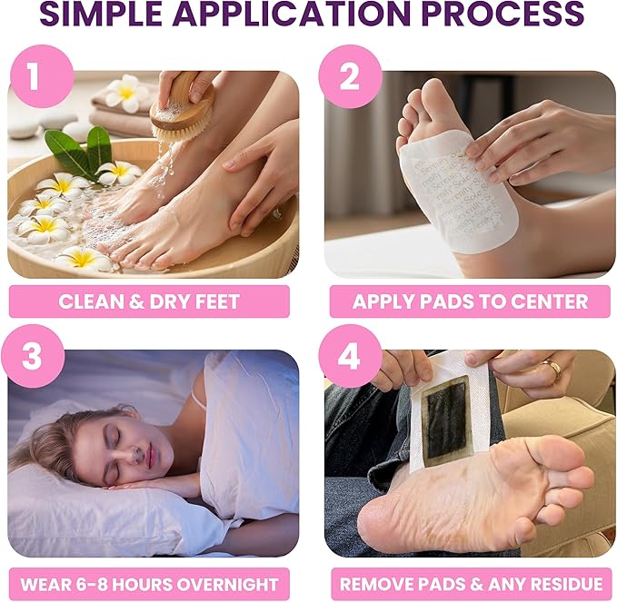 Sole Serenity Foot Pads with Vitamin C, Elderberry, Echinacea, Ginger & Zinc for Men and Women (20 Pads)