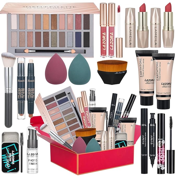 venshun Makeup Kit for Women Full Kit Makeup Sets for Teenagers Makeup Kits for Women Teen Girls Includes 20 Colors Eyeshadow Palette Foundation Make Up Set for Beginners