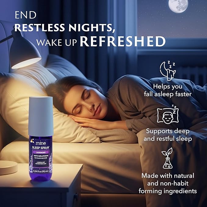 Lavender Sleep Spray with Melatonin - Relaxing Father Gifts – Natural Pillow Mist for Sleep, Calming Bed Spray for Adults, Gifts for Teen Girls and Women