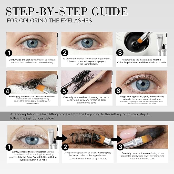 Korean Eyebrow Color Kit Dark Brown – Professional Brow Color for Women, Eyebrow Color for Natural Looking Brows, Long-Lasting Brow Color for Salon & Home