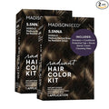 Madison Reed Radiant Hair Color Kit - 5.5NNA Dark Neutral Brown (Dosolo), 100% Gray Hair Coverage Permanent Hair Dye for Resistant Grays | PPD-Free & Ammonia-Free, 2 Pack