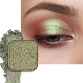 Duochrome Chameleon Eyeshadow, Gold to Purple Iridescent Shift, Cream-to-Powder High Pigment, Zero Fallout Metallic Shimmer, Long Wear Eye Makeup, Fits Magnetic Makeup Palettes (Forest Nymph)